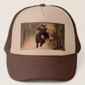 "Jumping Joy: The Animated Elephants' Leap" Truckerkappe (Vorderseite)