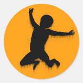 Jumping Kid Sticker (Vorderseite)