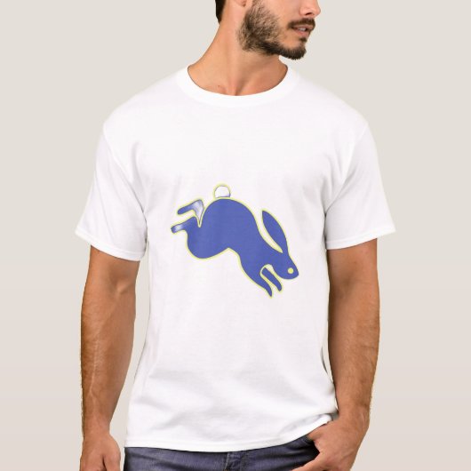 Jumping Lila Rabbit T-Shirt (Vorderseite)