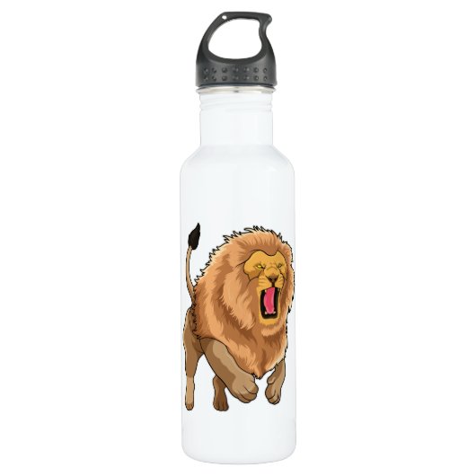 Jumping Lion Edelstahlflasche (Vorderseite)