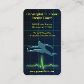 Jumping Man Fitness Coach Personal Trainer Visitenkarte (Vorderseite)