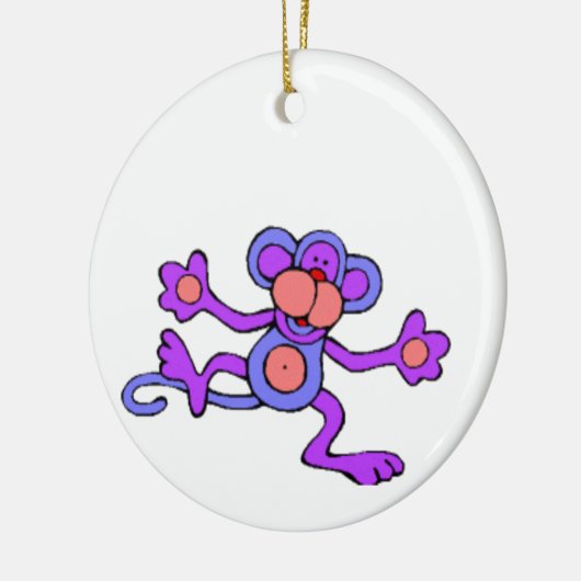 Jumping Monkey Keramik Ornament (Links)
