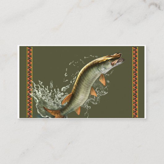 Jumping Muskie Visitenkarte (Rückseite)