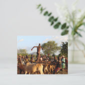 Jumping of the Bulls Zeremonie Postkarte (Stehend Vorderseite)