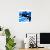 Jumping Orca Whale Poster (Heimbüro)