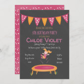 Jumping-Party Einladung (Vorne/Hinten)