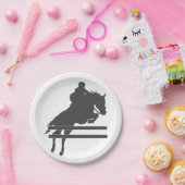 Jumping Pferd Silhouette - Wählen Sie Hintergrundf Pappteller (Party)