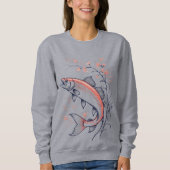 Jumping Pink Fish – Women’s Sweatshirt (Vorderseite)