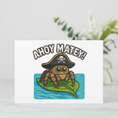 Jumping Pirate Spider Adventure Captain Webbeard Einladung (Stehend Vorderseite)