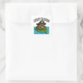 Jumping Pirate Spider Adventure Captain Webbeard Quadratischer Aufkleber (Tasche)