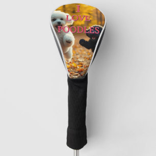 Jumping Poodle Puppies Golf Headcover