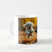 Jumping Poodle Puppies Kaffeetasse (Vorderseite Links)