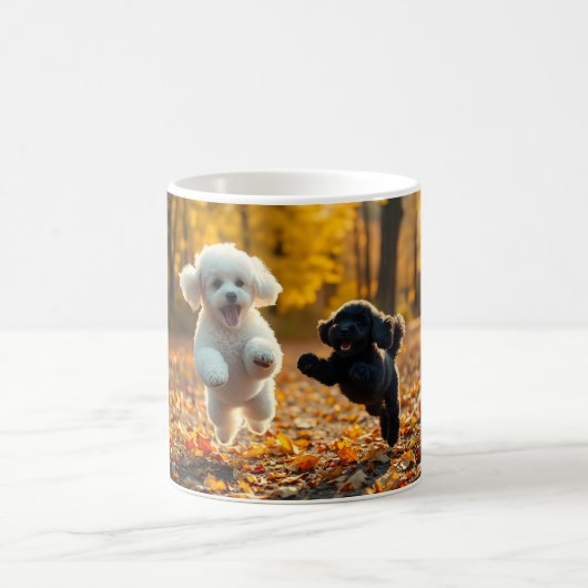 Jumping Poodle Puppies Kaffeetasse (Mittel)