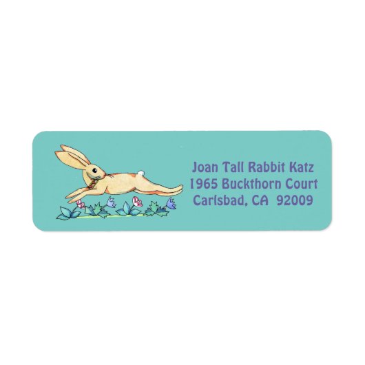 Jumping Rabbit Label für Joan (Vorne)