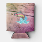 Jumping Rainbow Trout Fly Fishing Dosenkühler (Vorderseite)