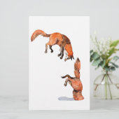 Jumping Red Fox Briefpapier (Stehend Vorderseite)