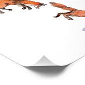 Jumping Red Fox Fotodruck (Ecke)