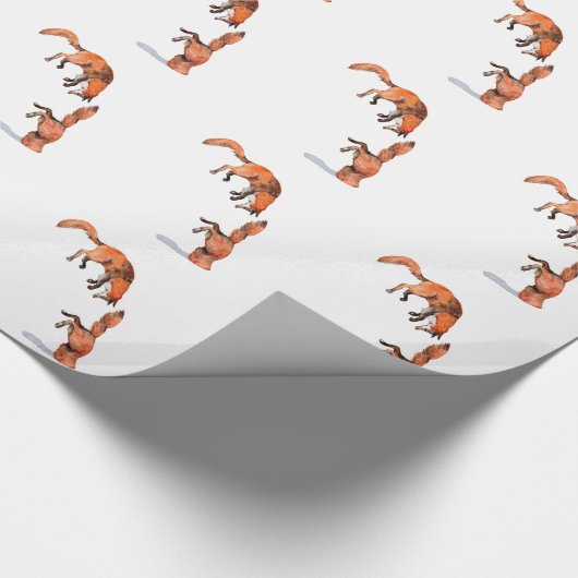Jumping Red Fox Geschenkpapier (Ecke)