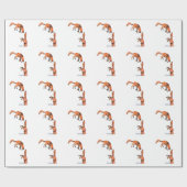 Jumping Red Fox Geschenkpapier (Flach)