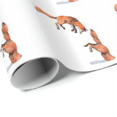 Jumping Red Fox Geschenkpapier (Rolleneckpunkt)