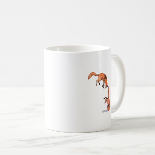 Jumping Red Fox Kaffeetasse (VorderseiteRechts)