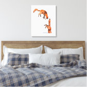 Jumping Red Fox Leinwanddruck (Insitu (Schlafzimmer))
