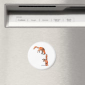 Jumping Red Fox Magnet (In Situ (Geschirrspüler))