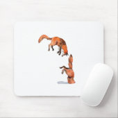 Jumping Red Fox Mousepad (Mit Mouse)