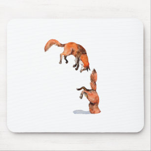 Jumping Red Fox Mousepad