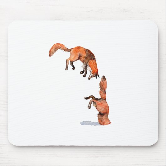 Jumping Red Fox Mousepad (Vorne)