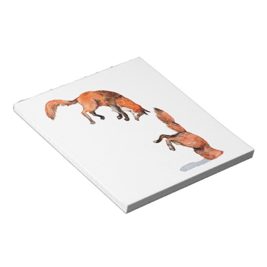 Jumping Red Fox Notizblock (angewinkelt)