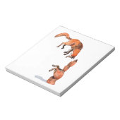 Jumping Red Fox Notizblock (Rotiert)