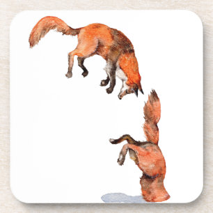 Jumping Red Fox Untersetzer