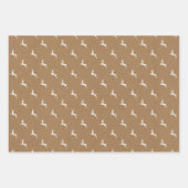 Jumping Reindeer Kraft Wrapping Paper Sheets Geschenkpapier Set (Vorderseite 2)