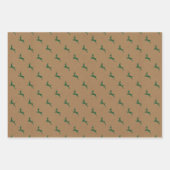 Jumping Reindeer Kraft Wrapping Paper Sheets Geschenkpapier Set (Vorderseite)