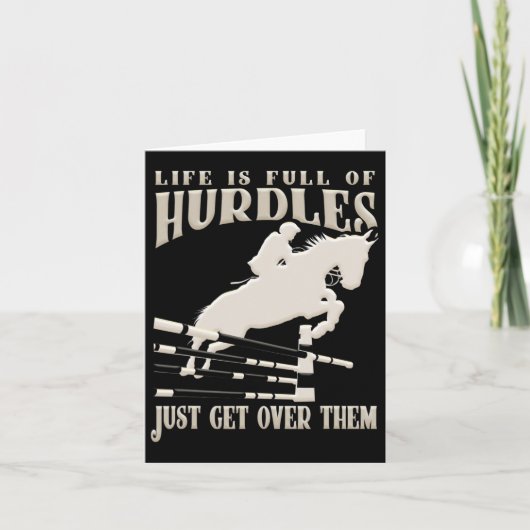 Jumping Reiter Reiten Reiten Horseba anzeigen Karte (Vorderseite)