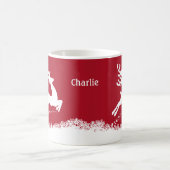 Jumping Rentier individuelle Name Tasse (Mittel)