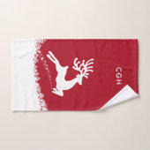 Jumping Rentier kundenspezifisches Set für Handtuc (Handtuch)