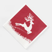 Jumping Rentier Papierservietten (Ecke)