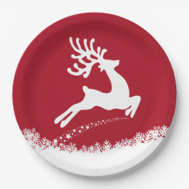 Jumping Rentier-Teller Pappteller