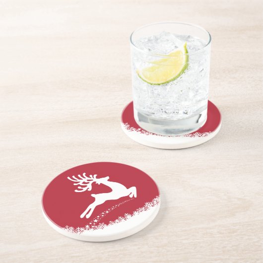 Jumping Rentier Untersetzer (Seite)