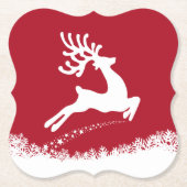 Jumping Rentier-Untersetzer Untersetzer (Vorderseite)