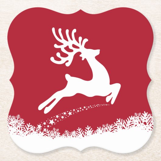 Jumping Rentier-Untersetzer Untersetzer (Vorderseite)