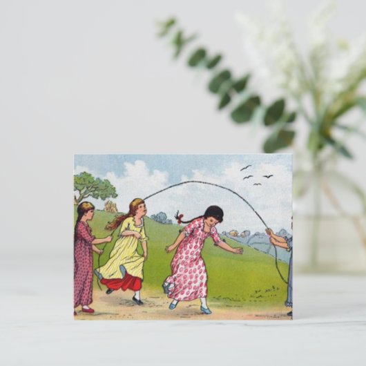 Jumping Rope Postkarte (Stehend Vorderseite)