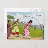 Jumping Rope Postkarte (Vorne/Hinten)