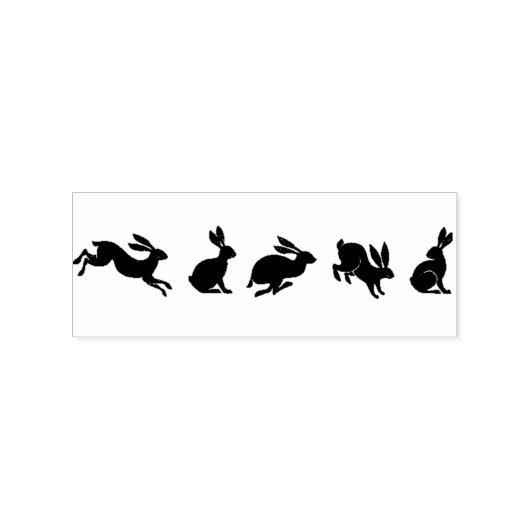 Jumping Rotes Kaninchen Gummistempel (Prägung)