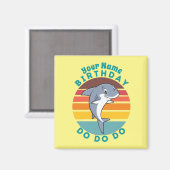 Jumping Shark Birthday Magnet (Vorderseite/Rückseite)