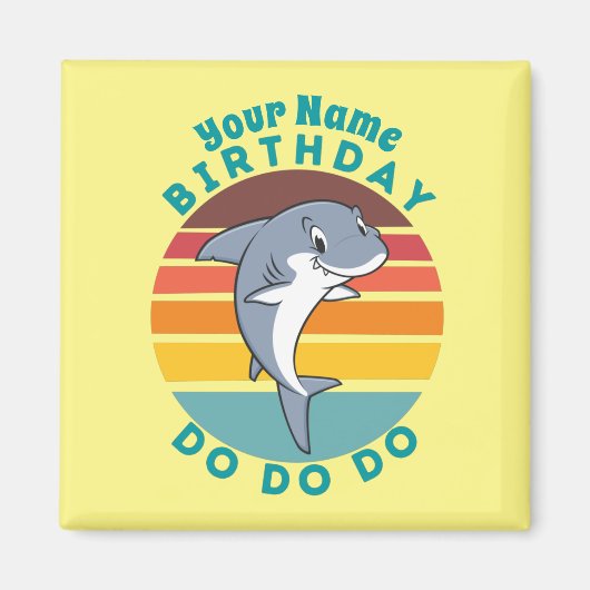 Jumping Shark Birthday Magnet (Vorne)