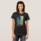 Jumping Spaceman Universe Space Astronaut Galaxy T-Shirt (Vorne ganz)