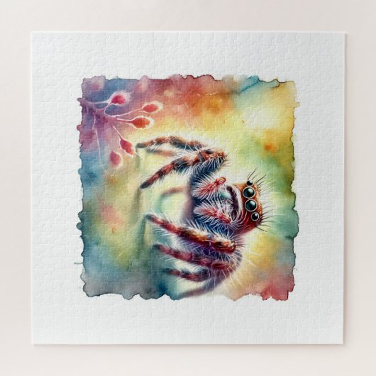 Jumping Spider 170624AREF114 - Watercolor Puzzle (Horizontal)